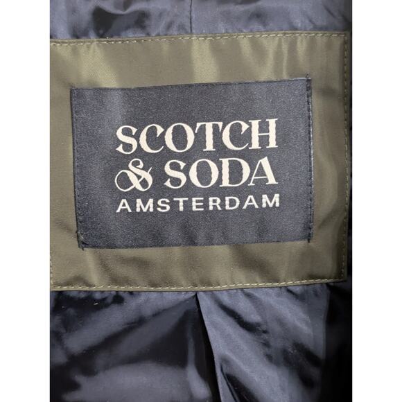 Scotch & Soda Quilted Jacket Water Repellent Inky Blue Green Varsity Style Med. - Picture 4 of 10
